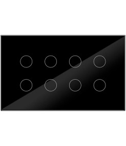 Intrerupator inteligent cu touch Tuya, Life Smart, Wi-Fi, cu sau fara nul, 8 canale, 10A, Sticla securizata, compatibil Amazon Alexa/Google Assistant, Negru @SmartWiz Intrerupator inteligent cu touch Tuya, Life Smart, Wi-Fi, cu sau fara nul, 8 canale, 10A, Sticla securizata, compatibil Amazon Alexa/Google Assistant, Negru @SmartWiz
