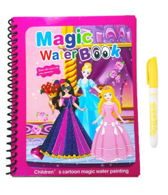 Carte de colorat cu apa Magic Book , Reutilizabila, plina de culori vibrante, Cele 3 printese Carte de colorat cu apa Magic Book , Reutilizabila, plina de culori vibrante, Cele 3 printese