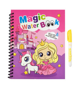 Carte de colorat cu apa Magic Book , Reutilizabila, plina de culori vibrante, Printesa si Unicornul Carte de colorat cu apa Magic Book , Reutilizabila, plina de culori vibrante, Printesa si Unicornul