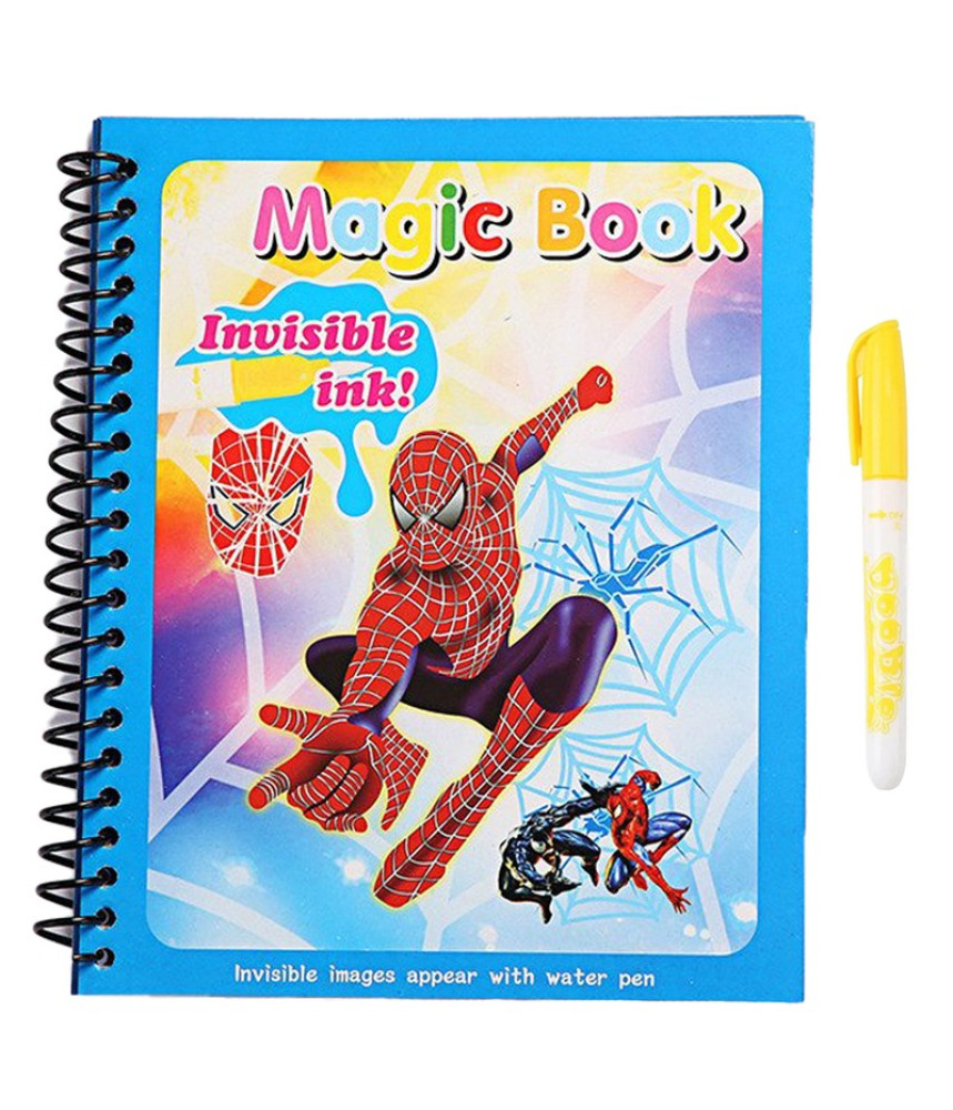 Carte de colorat cu apa Magic Book, Reutilizabila, plina de culori vibrante, Spiderman Carte de colorat cu apa Magic Book, Reutilizabila, plina de culori vibrante, Spiderman