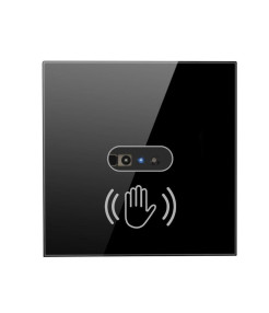 Intrerupator inteligent cu infrarosu, Tuya, Life Smart, Wi-Fi, fara nul, 1 canal, 16A, sticla securizata, compatibil Amazon Alexa/Google Assistant, Negru @Smartwiz