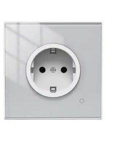 Priza inteligenta de perete, Wi-Fi, Rama din sticla, Monitorizare consum, 16A, Smart Life / Tuya APP, Alb @SmartWiz Priza inteligenta de perete, Wi-Fi, Rama din sticla, Monitorizare consum, 16A, Smart Life / Tuya APP, Alb @SmartWiz