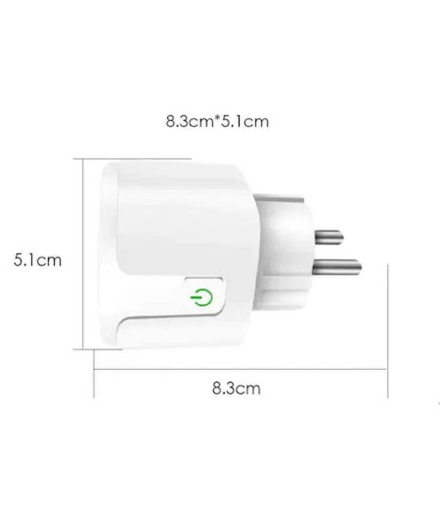 Priza Inteligenta Wi-Fi cu Monitorizare Consum, programabil, Compatibil cu app Tuya, Smart Life, Control vocal, Alexa, Amazon, Google Home, 16A @SmartWiz Priza Inteligenta Wi-Fi cu Monitorizare Consum, programabil, Compatibil cu app Tuya, Smart Life, Control vocal, Alexa, Amazon, Google Home, 16A @SmartWiz