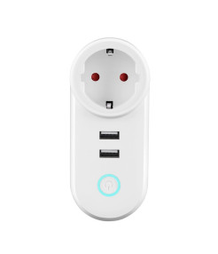 Priza Inteligenta cu USB, 16A, Wireless 2, 4GHz, 2 X USB, Smart Home, Google Home. Amazon Echo, Alexa @SmartWiz Priza Inteligenta cu USB, 16A, Wireless 2, 4GHz, 2 X USB, Smart Home, Google Home. Amazon Echo, Alexa @SmartWiz
