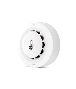 Detector inteligent de fum, temperatura si umiditate, higrometru, WiFi,, compatibil cu aplicatiile TuyaSmart si SmartLife, @SmartWiz