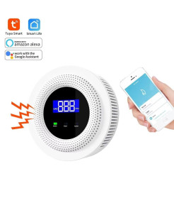 Detector si alarma smart Wifi pentru scurgeri de gaze, Temperatura Reglabila compatibil Tuya/Smartlife @SmartWiz