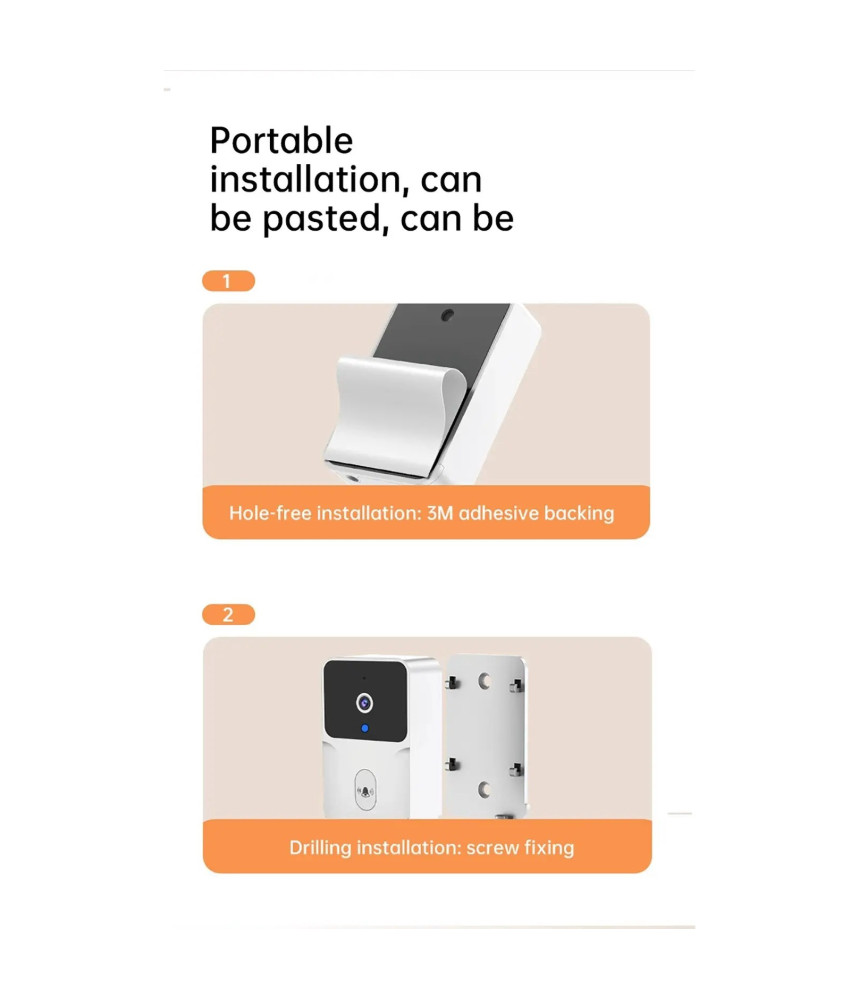 Sonerie Inteligenta WiFi, VideoGuest, Transmitator video cu vedere nocturna, Reancarcabila, Control la distanta prin aplicatie, 19 melodii disponibile, 4 trepte de volum,150M Raza Actiune, Microfon bi Sonerie Inteligenta WiFi, VideoGuest, Transmitator video cu vedere nocturna, Reancarcabila, Control la distanta prin aplicatie, 19 melodii disponibile, 4 trepte de volum,150M Raza Actiune, Microfon bi