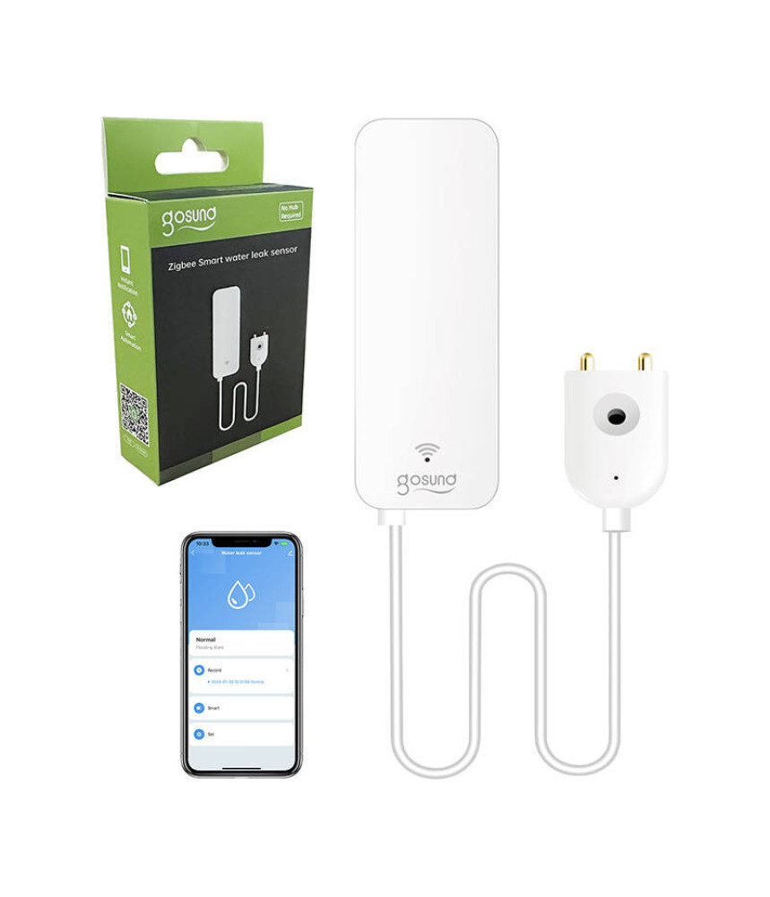 Senzor inteligent ZigBee Gosund ST19 Tuya pentru inundatii/pierderi de apa Senzor inteligent ZigBee Gosund ST19 Tuya pentru inundatii/pierderi de apa