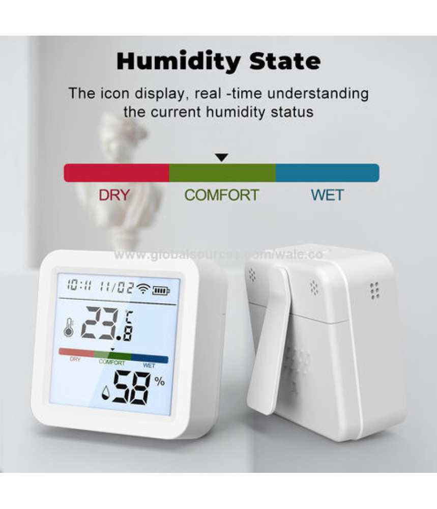 Senzor inteligent, cu afisaj de temperatura si umiditate smart Zigbee, termometru si higrometru de camera, Compatibil Tuya Suport Alexa, Google Home @SmartWiz Senzor inteligent, cu afisaj de temperatura si umiditate smart Zigbee, termometru si higrometru de camera, Compatibil Tuya Suport Alexa, Google Home @SmartWiz