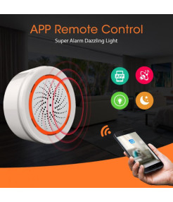 Sirena inteligenta de interior Tuya WiFi, aplicatie de mobil SmartLife @SmartWiz Sirena inteligenta de interior Tuya WiFi, aplicatie de mobil SmartLife @SmartWiz